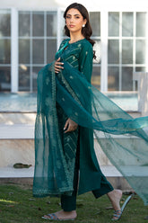 Aqua Organza Dupatta